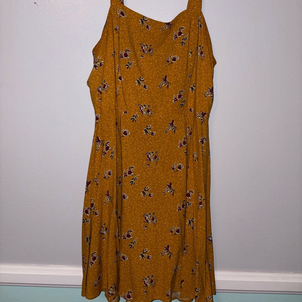 Wild Fable Mustard Floral Dress
